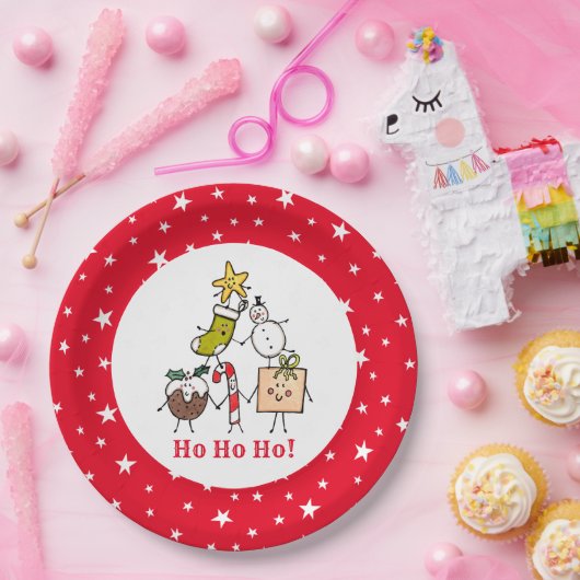 Speciaal kerstfeestelijk Bord met kerstcadeautjes (Feest)