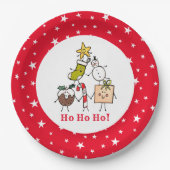 Speciaal kerstfeestelijk Bord met kerstcadeautjes (Voorkant)