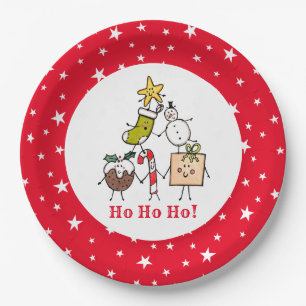Speciaal kerstfeestelijk Bord met kerstcadeautjes