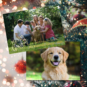 Speciaal kerstfeestelijke foto folie feestdagenkaart