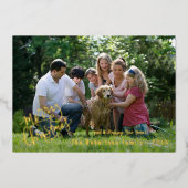 Speciaal kerstfeestelijke foto folie feestdagenkaart (Voorkant)