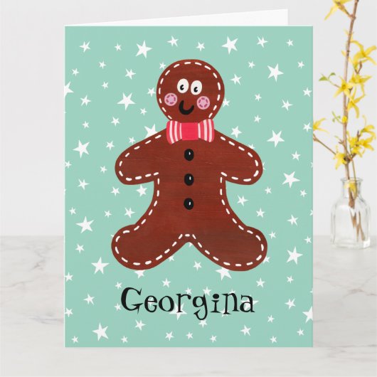 Speciaal kerstfeestmaal kaart (Gele Bloem)