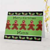 Speciaal kerstfeestmaal kaart (Gele Bloem)