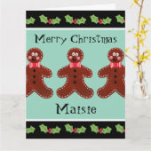 Speciaal kerstfeestmaal kaart (Gele Bloem)