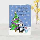 Speciaal kerstfeestmaal kaart (Gele Bloem)