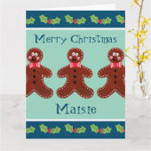 Speciaal kerstfeestmaal kaart (Gele Bloem)