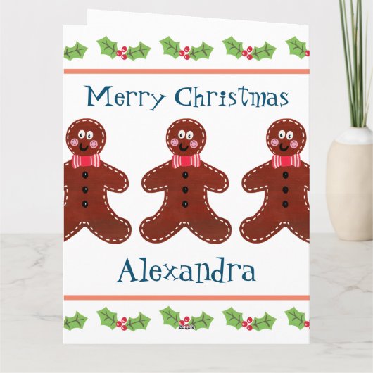 Speciaal kerstfeestmaal kaart (Achterkant)