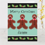 Speciaal kerstfeestmaal kaart (Gele Bloem)