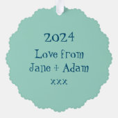 Speciaal kerstfeestmaal ornament kaart (Achterkant)