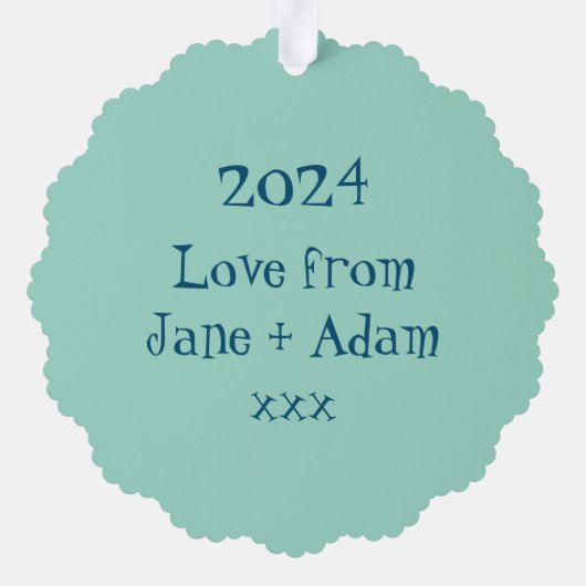 Speciaal kerstfeestmaal ornament kaart (Achterkant)