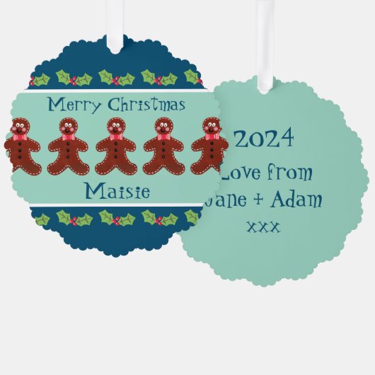 Speciaal kerstfeestmaal ornament kaart (Voorkant / Achterkant)