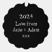 Speciaal kerstfeestmaal ornament kaart (Achterkant)