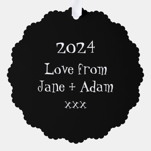 Speciaal kerstfeestmaal ornament kaart (Achterkant)