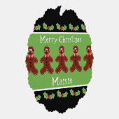 Speciaal kerstfeestmaal ornament kaart (Rechts)