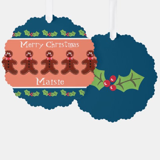 Speciaal kerstfeestmaal ornament kaart (Voorkant / Achterkant)