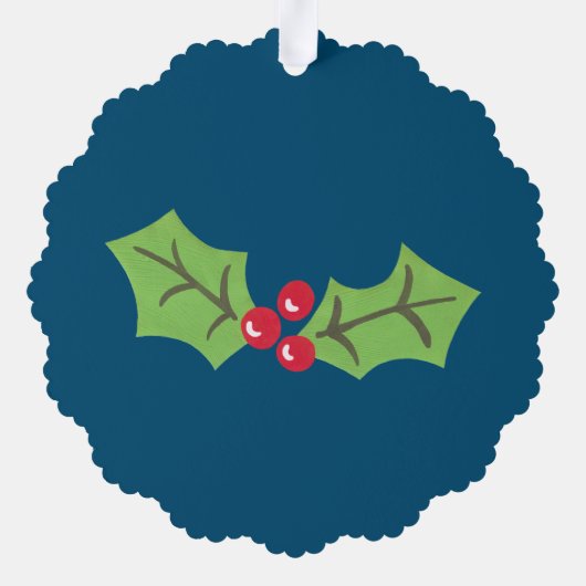 Speciaal kerstfeestmaal ornament kaart (Achterkant)