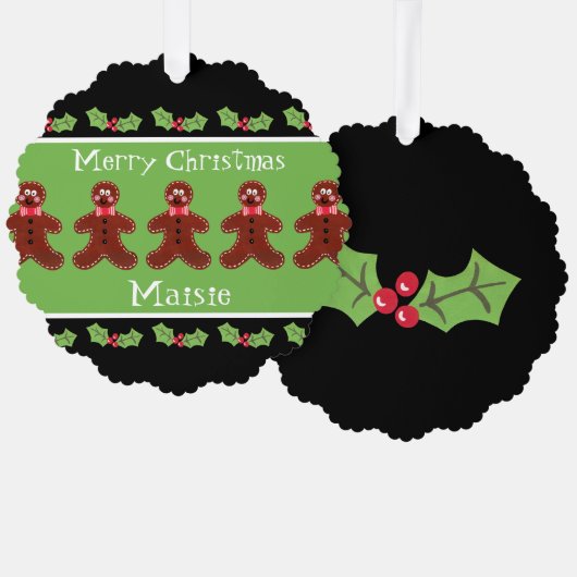 Speciaal kerstfeestmaal ornament kaart (Voorkant / Achterkant)