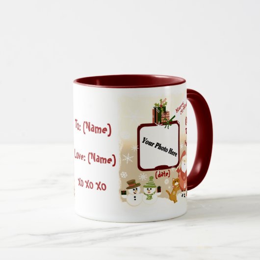 Speciaal kerstfotokoffie Mok (Voorkant rechts)