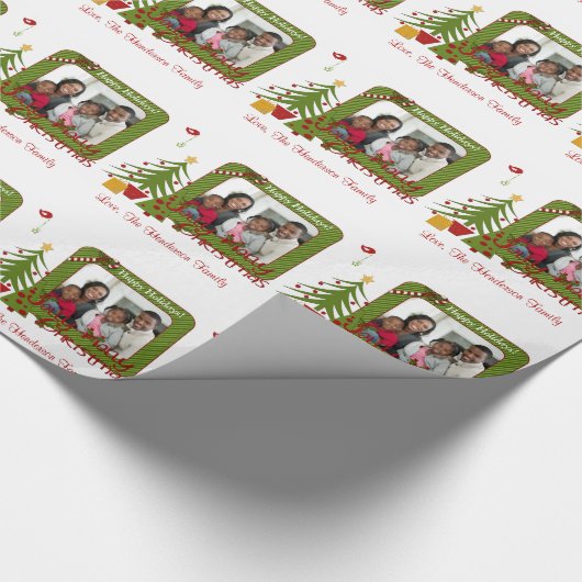 Speciaal kerstfotopapier cadeaupapier (Hoek)
