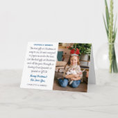 Speciaal kerstgedicht grootouders Foto Feestdagen Kaart (Voorkant)