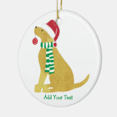 Speciaal kerstgeel lab Holiday Dog Keramisch Ornament (Links)