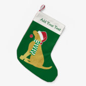 Speciaal kerstgeel lab Holiday Dog Kleine Kerstsok (Voorkant (Hangend))