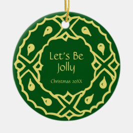 Speciaal kerstgeschreeuw voor Art Nouveau Keramisch Ornament