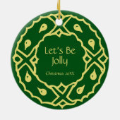 Speciaal kerstgeschreeuw voor Art Nouveau Keramisch Ornament (Achterkant)