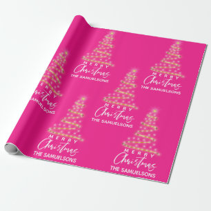 Speciaal kerstgoud - roze cadeaupapier