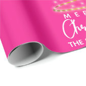 Speciaal kerstgoud - roze cadeaupapier (Rol Hoek)