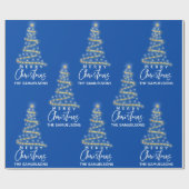 Speciaal kerstgoudblauw cadeaupapier (Vlak)