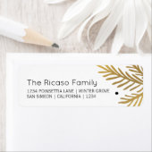 Speciaal kerstgouden winterfeest etiket (Insitu)