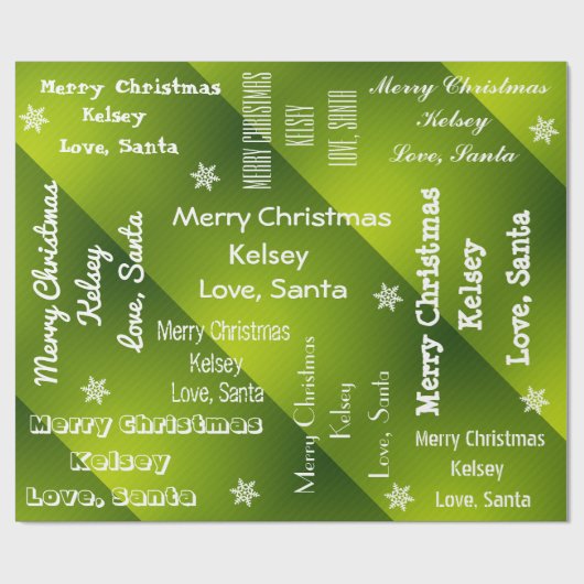 Speciaal kerstgroen cadeaupapier (Vlak)