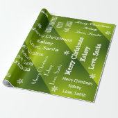 Speciaal kerstgroen cadeaupapier (Uitgerold)