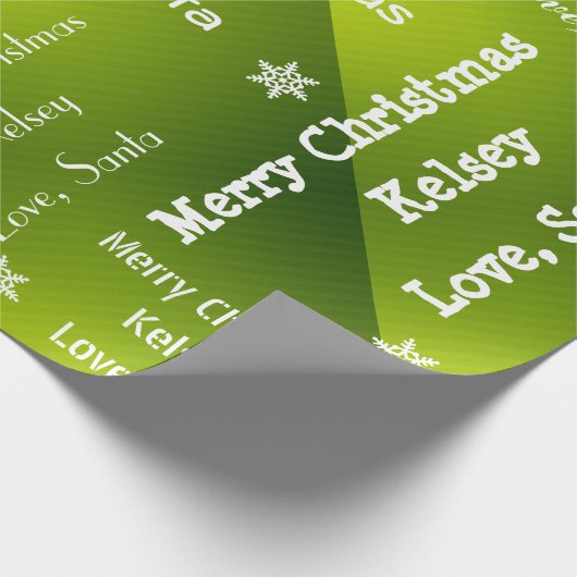 Speciaal kerstgroen cadeaupapier (Hoek)