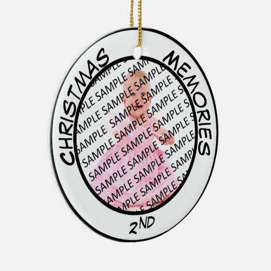 Speciaal kerstherdenkingsjaar toevoegen keramisch ornament (Rechts)