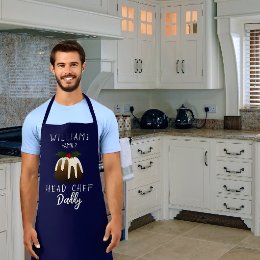 Speciaal kersthoofd Chef Schort