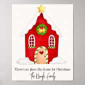 Speciaal kersthuis Familienaam Art Print (Voorkant)