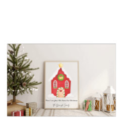 Speciaal kersthuis Familienaam Art Print