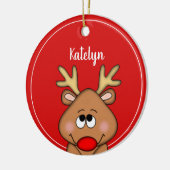 Speciaal kerstjaar rendierlijk kerstjaar keramisch ornament (Links)