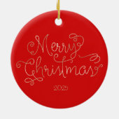 Speciaal kerstjaar rendierlijk kerstjaar keramisch ornament (Achterkant)