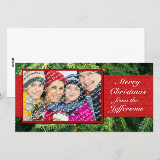 Speciaal kerstkaartjes voor foto's feestdagenkaart (Voorkant / Achterkant)