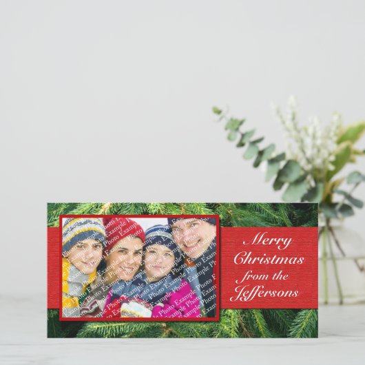 Speciaal kerstkaartjes voor foto's feestdagenkaart (Staand voorkant)