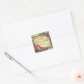 Speciaal kerstkardinaal Square Sticker (Envelop)