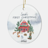 Speciaal kerstkeramisch keramisch baby keramisch ornament (Links)