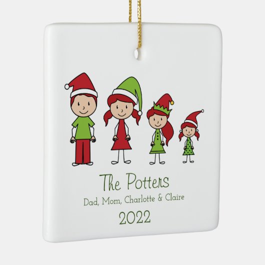 Speciaal kerstkeramisch keramisch nummer voor fami keramisch ornament (Rechts)