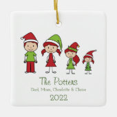 Speciaal kerstkeramisch keramisch nummer voor fami keramisch ornament (Voorkant)