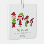 Speciaal kerstkeramisch keramisch nummer voor fami ornament (Rechts)