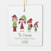 Speciaal kerstkeramisch keramisch nummer voor fami ornament (Links)