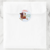 Speciaal kerstkerstcadeautje Label/label Ronde Sticker (Tas)